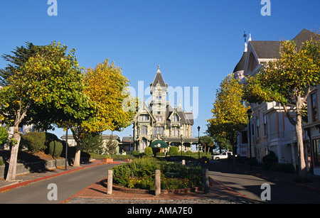 California Redwood Empire Eureka Carson Mansion Stock Photo