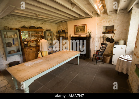 UK Dorset Poole Old Town High Street Scaplens Court museum kitchen Stock Photo