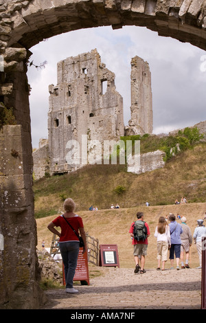 UK Dorset Corfe Castle entrance Stock Photo