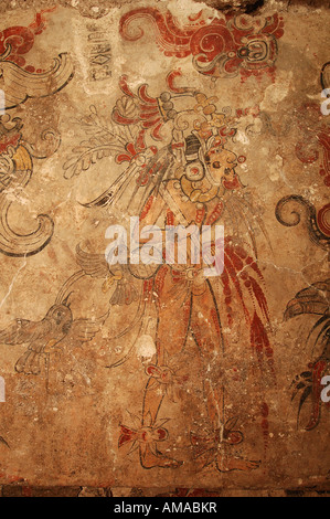 Maya, Maya Murals, San Bartolo, Guatemala, Dr. Bill Saturno Stock Photo