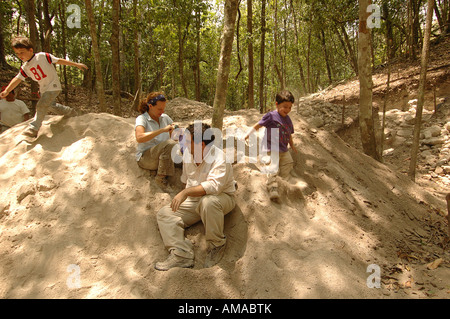 Maya, Maya Murals, San Bartolo, Guatemala, Dr. Bill Saturno Stock Photo