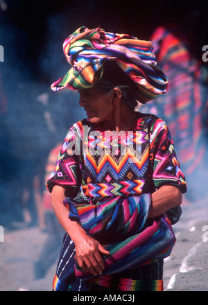 Quiche Mayan Indian women in traditional dress. Stock Photo