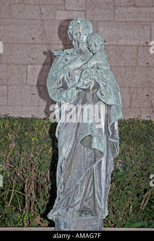 Statue of Saint Francis of Assisi outside of Saint Josephs Oratory in Montreal Stock Photo