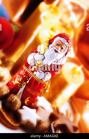 Chocolate Santa Claus Stock Photo