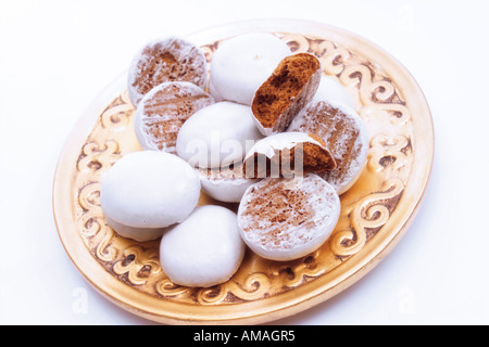 Gingerbread on plate Stock Photo