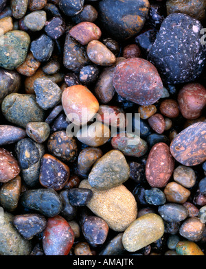 colorful rocks on Weston Beach, Point Lobos State Reserve, California USA Stock Photo
