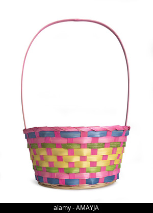 Empty Wicker Basket Stock Photo