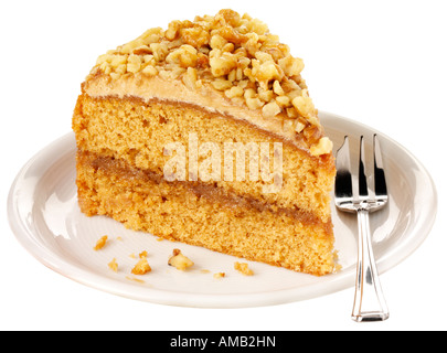 COFFEE AND WALNUT CAKE Stock Photo