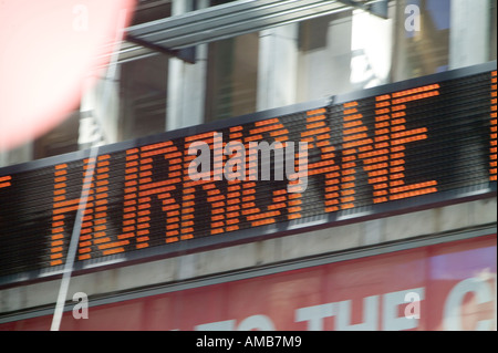 Dow Jones Times Square electronic news ticker January 2005 Stock Photo