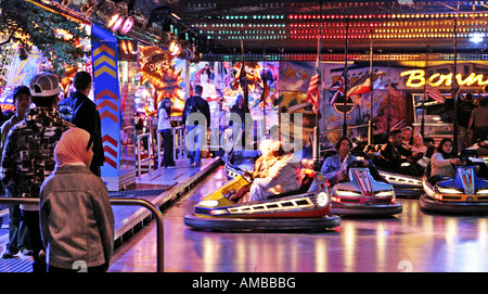 bumper cars at the funfair, Germany, North Rhine-Westphalia, Ruhr Area, Witten Stock Photo