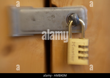 Padlock blurred Stock Photo