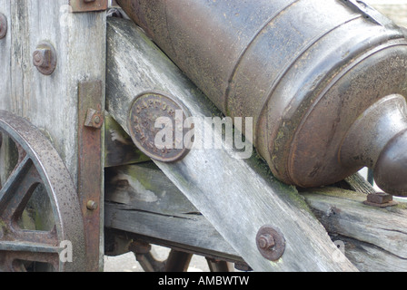 Cannon outside Ludlow castle Stock Photo