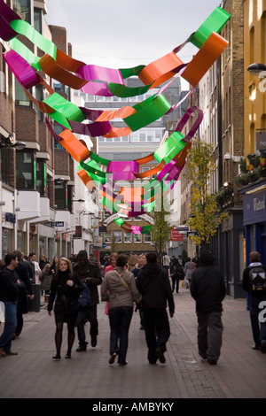 shoppers in carnaby street london uk before Christmas Stock Photo