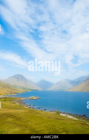 Wastwater Lake looking towards Yewbarrow and Great Gable mountains Stock Photo