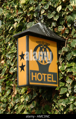 Two-star AA Hotel sign Stock Photo