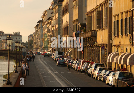 Florence Italy Arno River Stock Photo