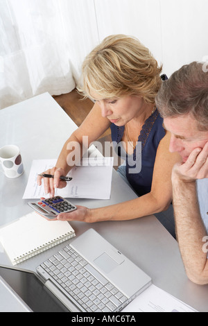 Couple Working Stock Photo