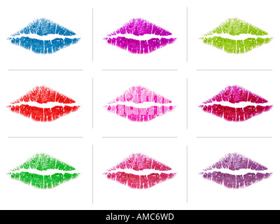 Lipsticks Marks Stock Photo