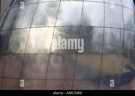 Sun reflecting on metal panels at The Docklands Melbourne Australia Stock Photo