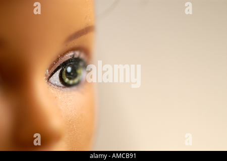 A close-up view of a Barbie Doll. Stock Photo