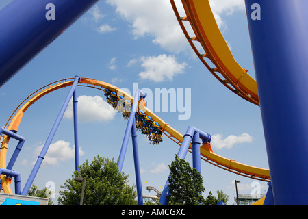 Inverted Roller Coaster Stock Photo