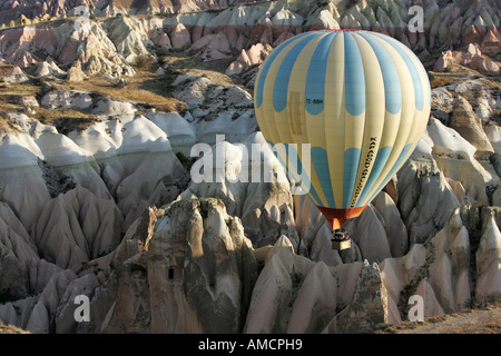 TUR, Turkey, Cappadocia, Hot Air Ballooning over Cappadocia. Balloons of Kapadokya Balloons Stock Photo