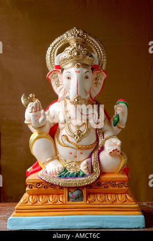 Lord Ganesh idol from Plaster of Paris for Ganpati Festival made in ...