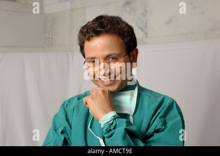 Indian Doctor surgeon closeup of face, Model Release Number 637 Stock Photo