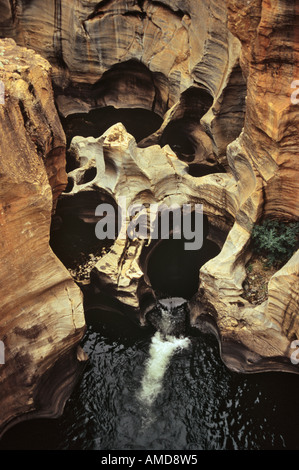 BOURKE S LUCK ^POTHOLES circular rock formations hollowed out by whirlpools at confluence of Blyde and Truer rivers Stock Photo