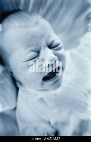 Close-Up of Crying Baby Stock Photo