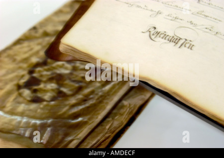 Historical handwritten book Stock Photo
