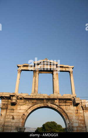 roman gate hadrians arch landmarks of athens greece Stock Photo
