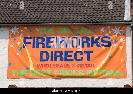 Fireworks Direct shop selling fireworks direct to the public Stock Photo