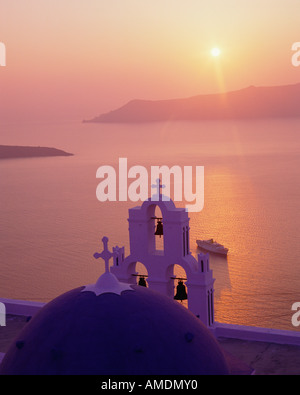 Sunset Santorini, Greece Stock Photo