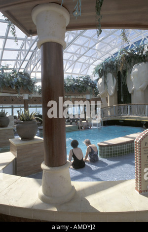 Indoor Swimming Pool on Cruise Ship Stock Photo