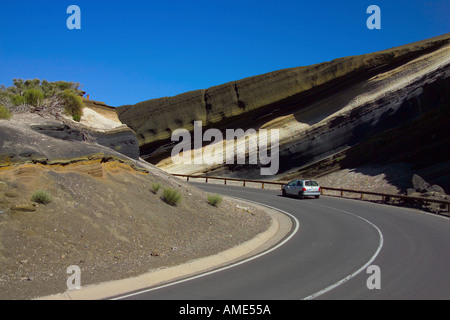 Spain Canary Islands Tenerife Parque Nacional del Teide Volcanic Rock Formations Stock Photo
