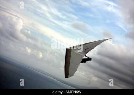 Para flying from Bald Hill south of Sydney Australia Stock Photo