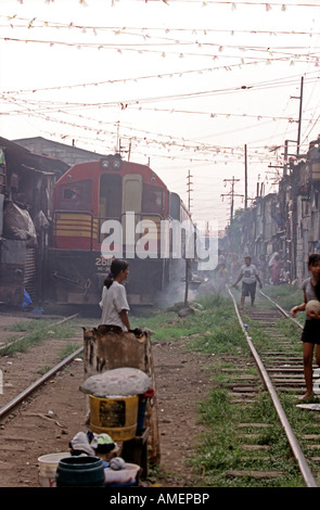 Slum Blumentritt track Manila Philippines Stock Photo