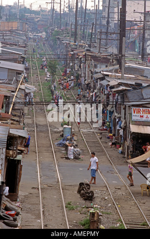 Slum Blumentritt track Manila Philippines Stock Photo