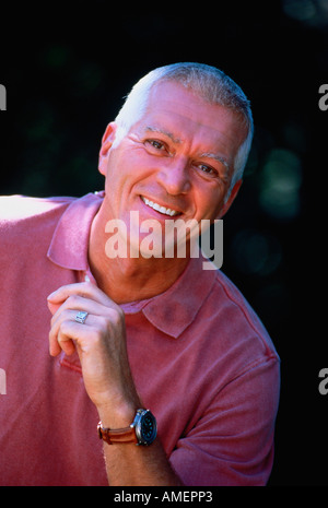 Portrait of Mature Man Outdoors Stock Photo