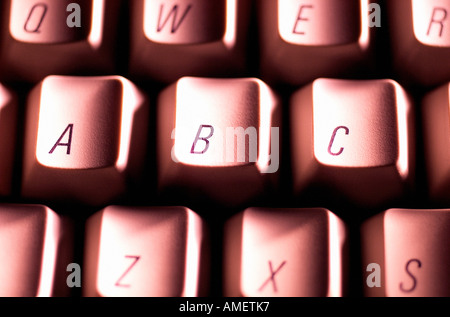 Close-Up of ABC on Computer Keyboard Stock Photo