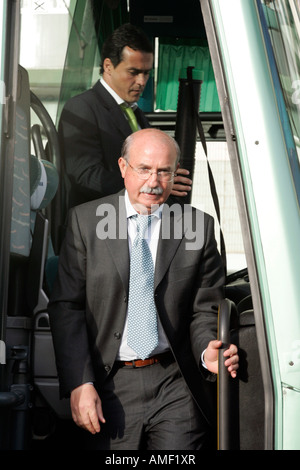 Lorenzo Serra Ferrer, Betis coach, arriving into the stadium. Stock Photo