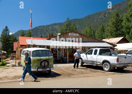 General store in the small town of Yellow Pine, Idaho. Stock Photo