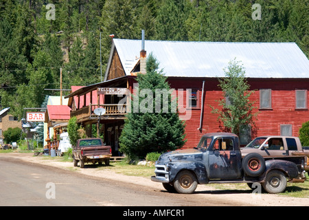 The small town of Yellow Pine, Idaho. Stock Photo