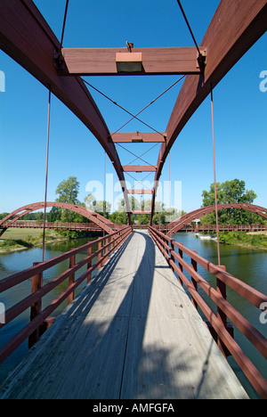 The Tridge a bridge spanning the Tittabawassee River Midland Michigan ...