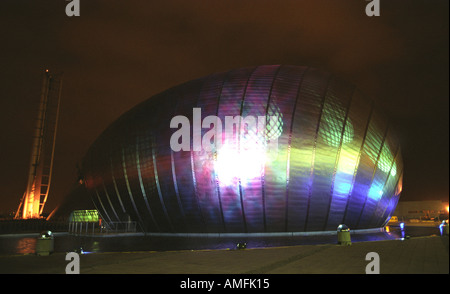 The IMAX cinema in Glasgow at night Stock Photo