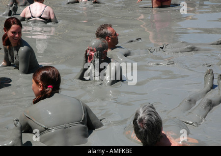 Mud baths at Dalyan in Türkiye Stock Photo