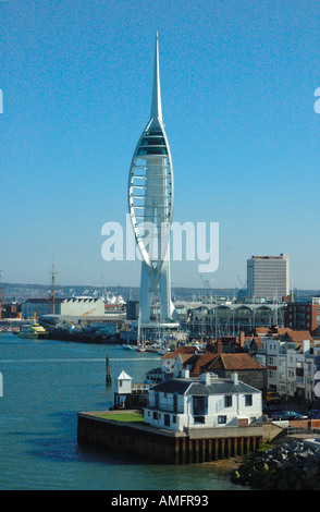 Spinnaker Tower Porrtsmouth originally a millennium project, opened October 2005. High speed lift. National Lottery Grant. Stock Photo