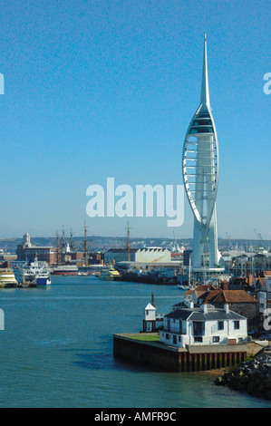 Spinnaker Tower Porrtsmouth originally a millennium project, opened October 2005. High speed lift. National Lottery Grant. Stock Photo