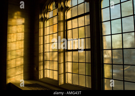 Window in Hutchins Hall at the University of Michigan Law School Ann Arbor Michigan Stock Photo